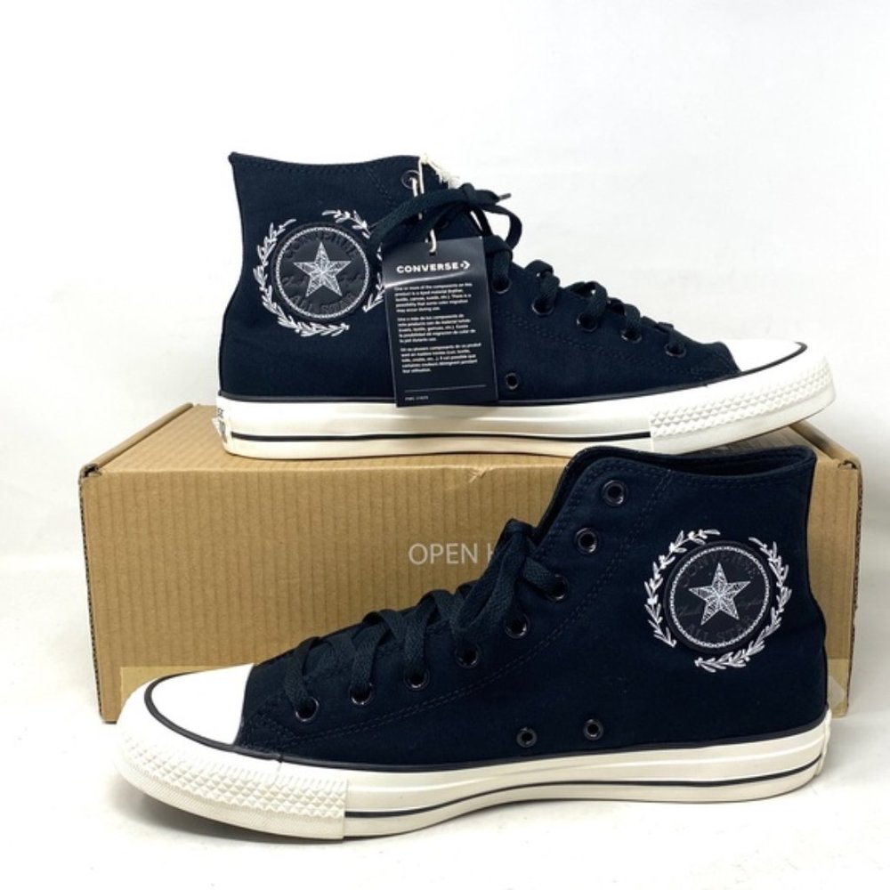 Converse Chuck Taylor Sneakers Hi Casual Black Shoes For Men Custom 152620C-BKW - Picture 8 of 12